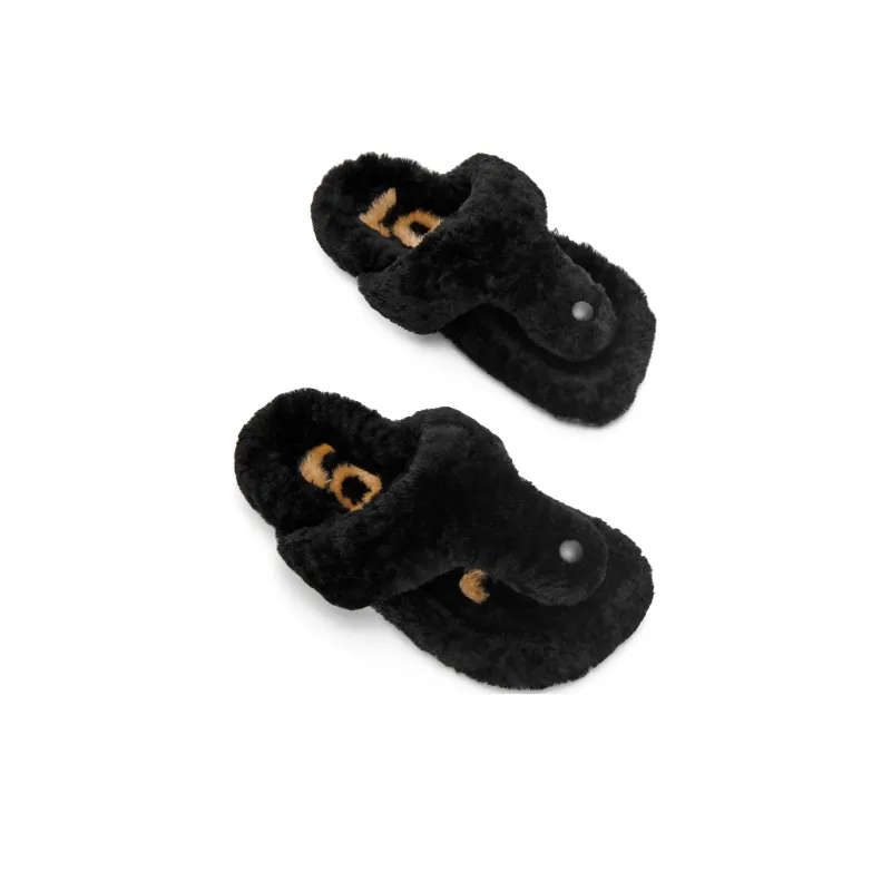LOEWE Ease Shearling Flip Flops-3