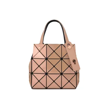 ISSEY MIYAKE Polyvinyl Chloride Resin Handbag Women's Beige