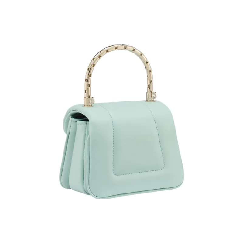 BVLGARI Serpenti Reverse Calfskin Shoulder Bag Crossbody Bag Handbag Mini Women's Light Blue-2