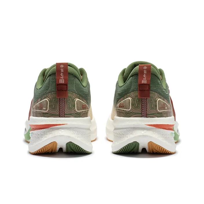 361° Cushioning Anti-Slip And Wear-Resistant Low-Top Running Shoes Men's White Green-3