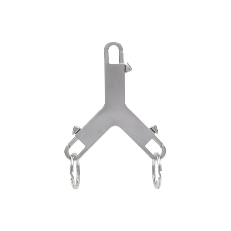 RICK OWENS Cerberus Engraved-logo Brass Keyring-0