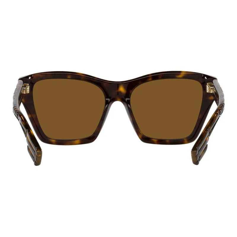 Burberry Acetate Irregular Shape Sunglasses Women's Tortoiseshell-3