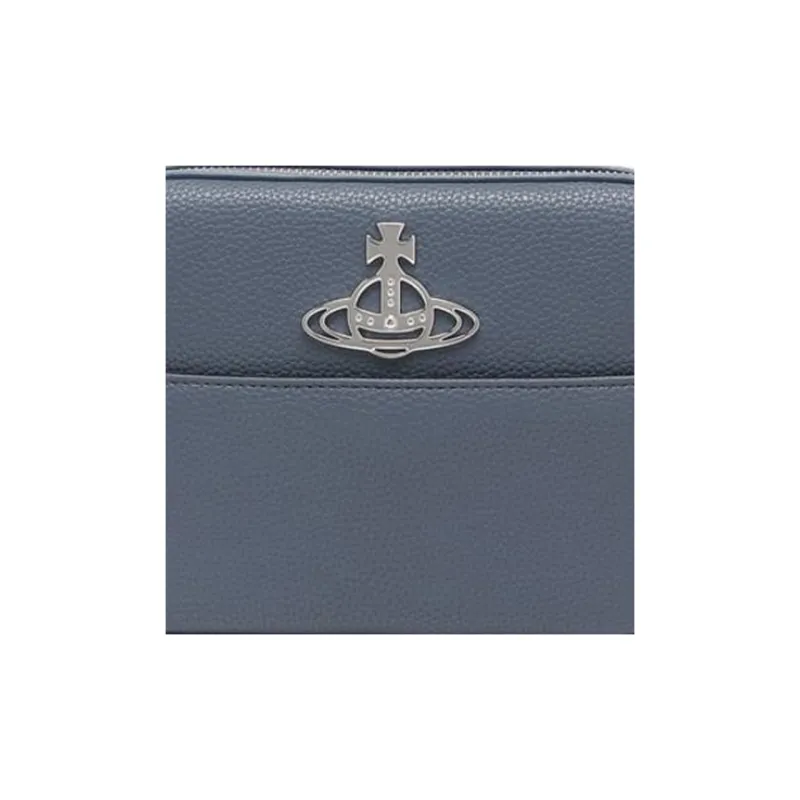 Vivienne Westwood Synthetic Leather Camera Bag, Crossbody Bag, Shoulder Bag Women's Blue-6