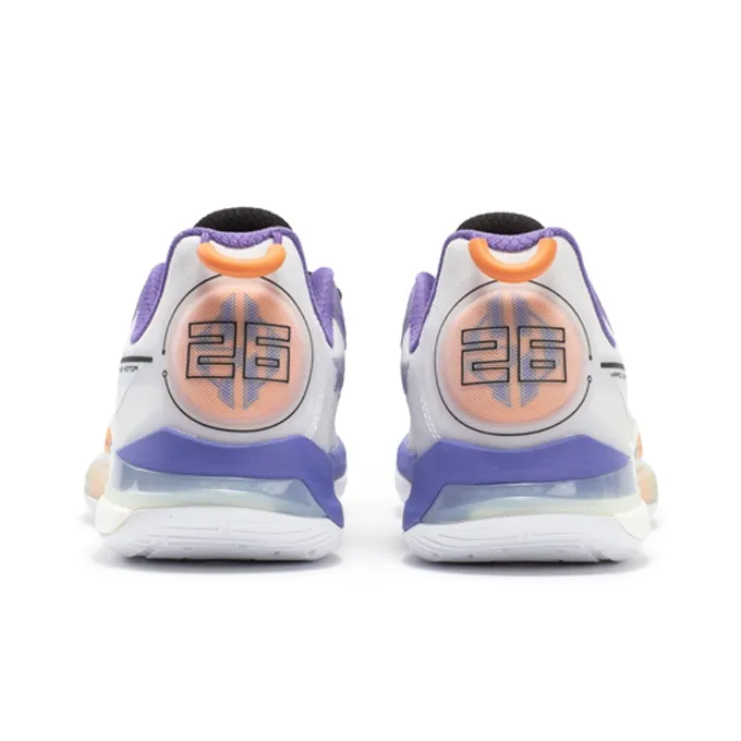 361° DVD2 CQT Cushioning Anti Slip Wear Resistant Breathability Low Top Basketball Shoes Men's Purple White-3