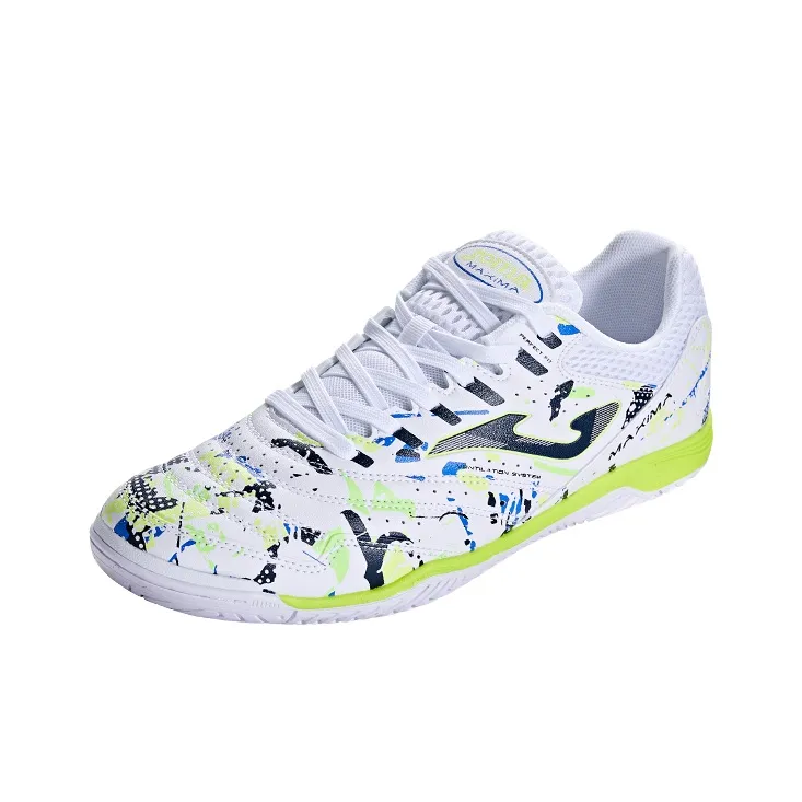 Joma IC/IN Anti-Slip Wear-Resistant Soccer Shoes Men's White-1