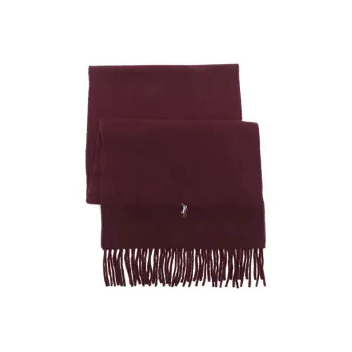 Polo Ralph Lauren Knit Scarves Unisex Burgundy