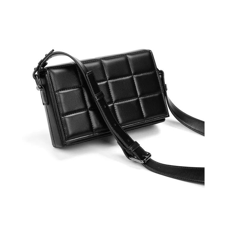 Yawei Kuroda PU Crossbody Bag Regular Unisex Black-3