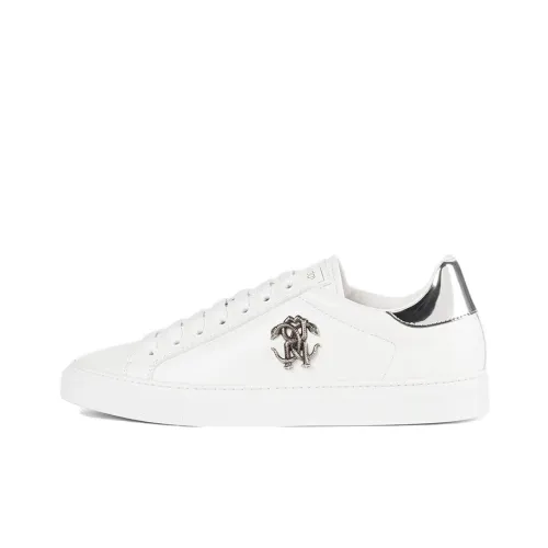 Roberto Cavalli Skateboard Shoes Men Low-Top White