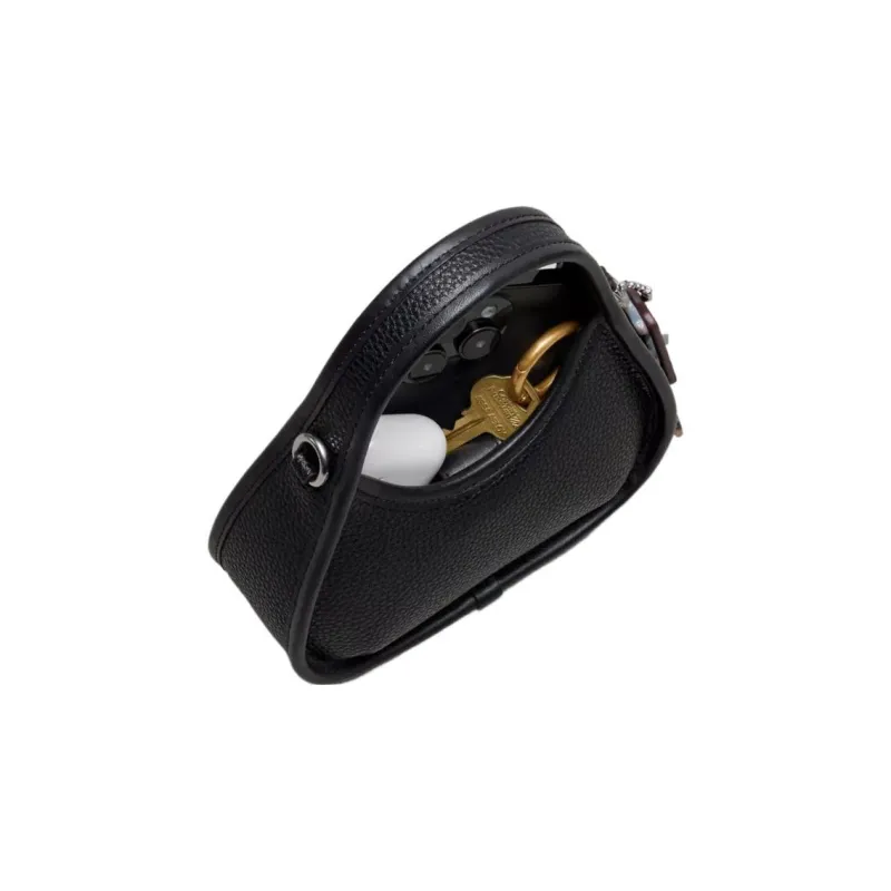 Coachtopia Ergo Recycled Leather Shoulder Bag Handbag Shoulder Bag Crossbody Bag Mini Black-4