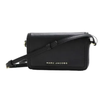 MARC JACOBS Leather Small Square Bag, Crossbody Bag, Shoulder Bag Women's Black