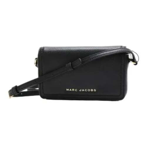 MARC JACOBS Leather Small Square Bag, Crossbody Bag, Shoulder Bag Women's Black