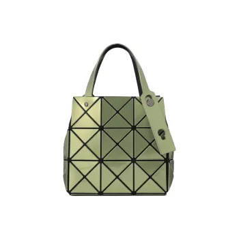 ISSEY MIYAKE Polyvinyl Chloride Resin Handbag Women's Khaki
