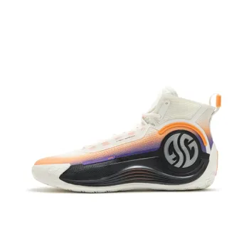 361° AG 4 SOAR CQT Cushioning Anti Slip Wear Resistant Breathability High Top Basketball Shoes Men's White Orange