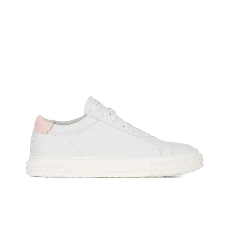 Giuseppe Zanotti/GZ Blabber Low Top Skateboard Shoes Women's White Pink-1