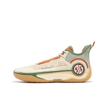 361° AG4 Zhaizi China Cushioning Anti Slip And Wear Resistant Mid Top Basketball Shoes Men's Dune White