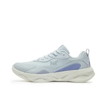 361° Light Feather Cushioning, Slip Resistant, And Abrasion Resistant Low Top Running Shoes Women's White Blue
