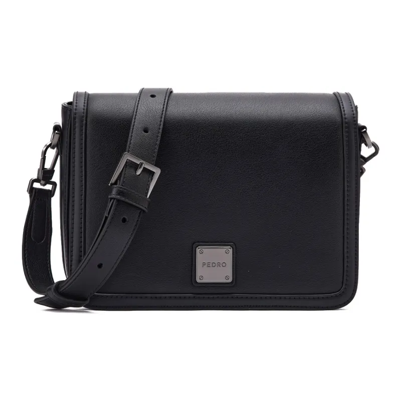 PEDRO Fabric/PU Small Square Bag Crossbody Bag, Shoulder Bag Trumpets Men's Army Green/Black-0