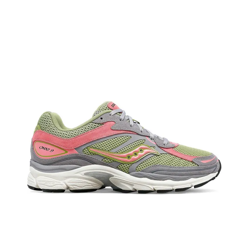 Saucony ProGrid Omni 9 Premium Grey Green Pink-1