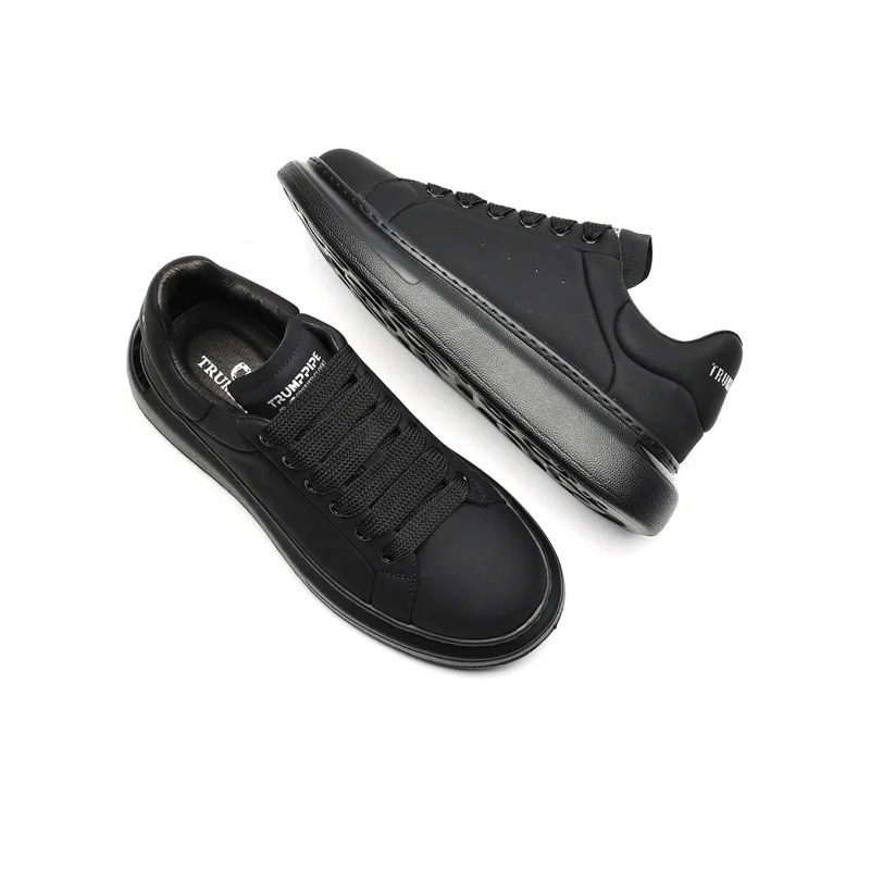 TRUMPPIPE Anti Slip And Wear Resistant Height Increasing Low Top Skateboard Shoes Men's-4
