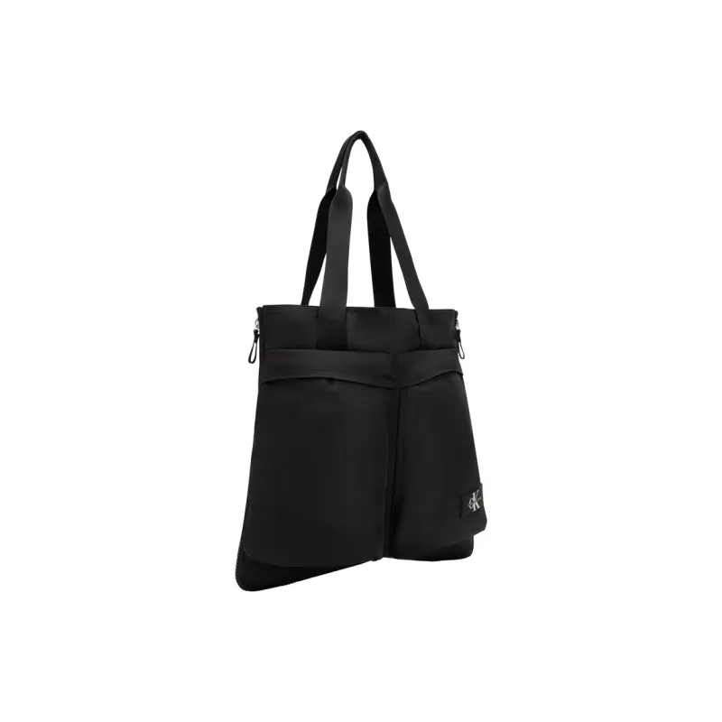 CALVIN KLEIN Fabric Tote Bag, Shopping Bag, Shoulder Bag Men's Space Black-1