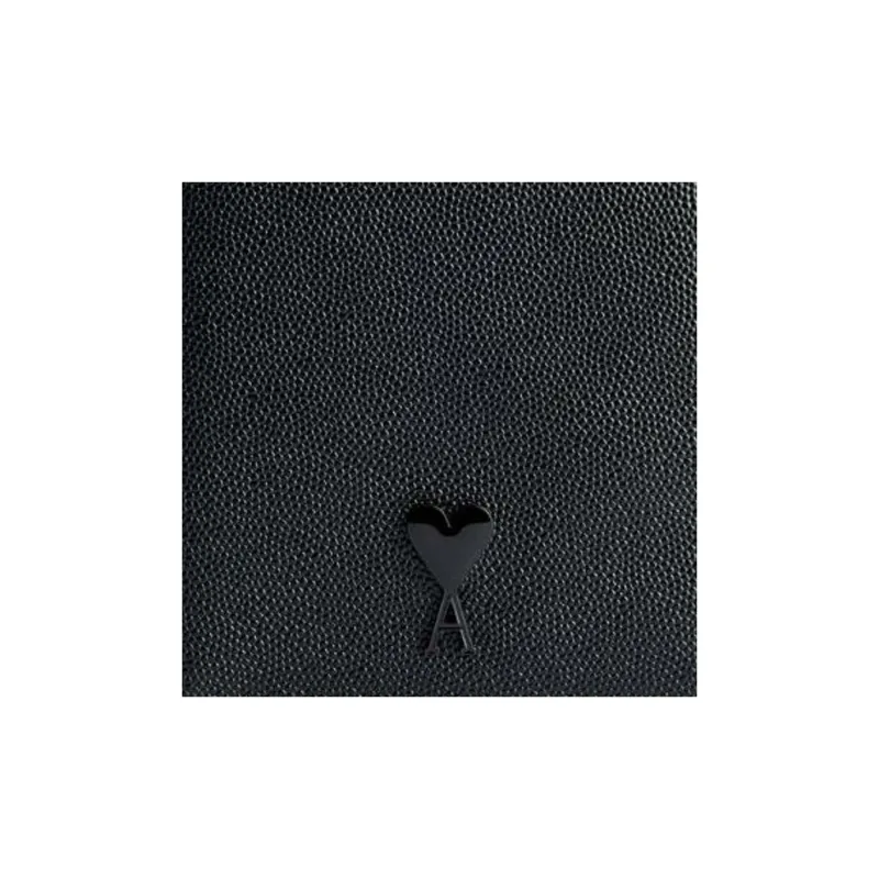 AMI Paris Logo-plaque Leather Wallet-4