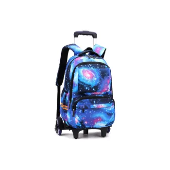 Natural Fish Nylon Backpack Regular Men's Sky Blue Starry Sky/Black Starry Sky/Blue Stripes/Blue Geometric