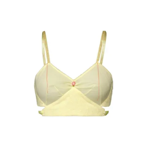 Maison Margiela Strapless Tops Women's Yellow