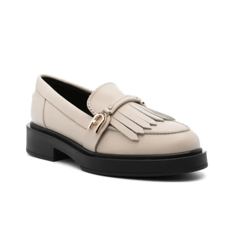 Furla Legacy Loafers 2cm Women's Ecru-2