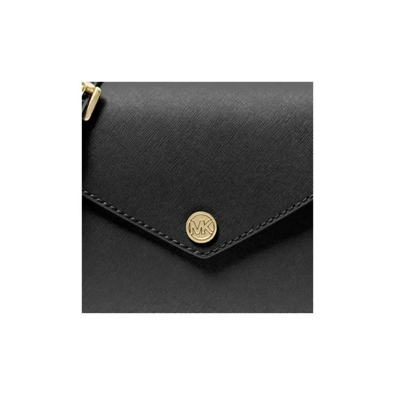 MICHAEL KORS Jet Set Travel Leather Envelope Bag Shoulder Bag Crossbody Bag Small Size Women's Black-1