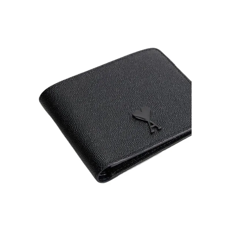 AMI Paris Logo-plaque Leather Wallet-2