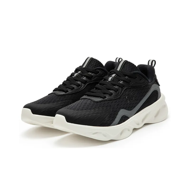 361° Light Feather Cushioning, Slip Resistant, And Abrasion Resistant Low Top Running Shoes Women's Black Gray-2