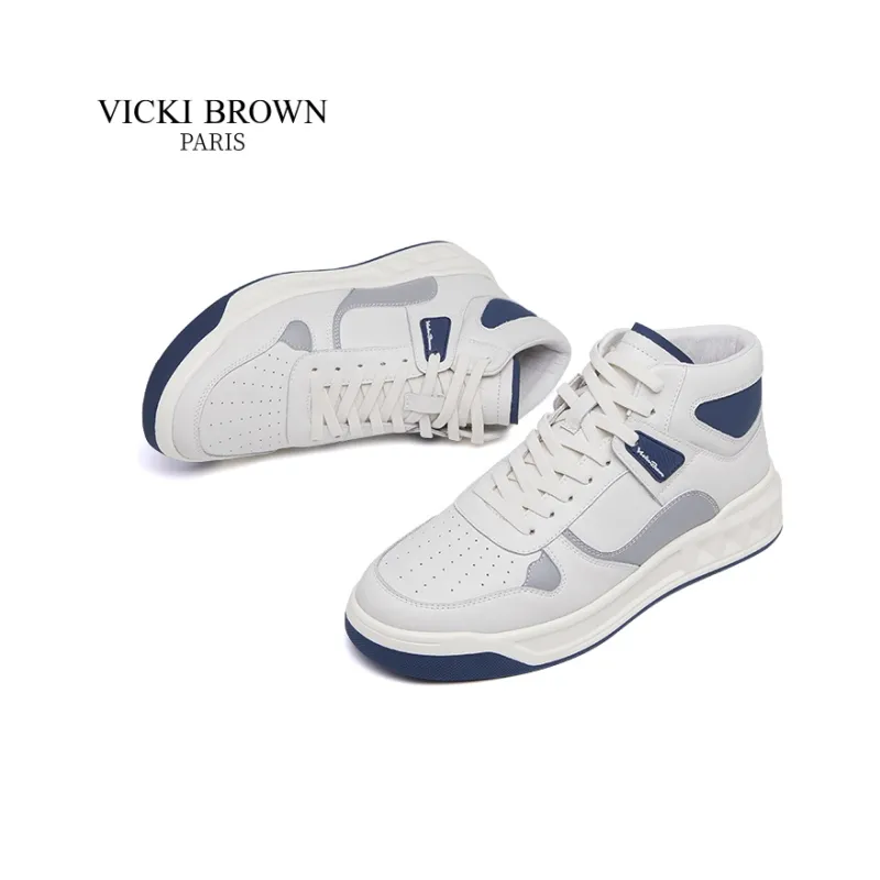 VICKI BROWN Ankle Boots Men White Blue/White Black-7