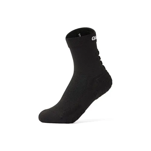 QIAODAN Mid Calf Socks Women's 1 Pack Black