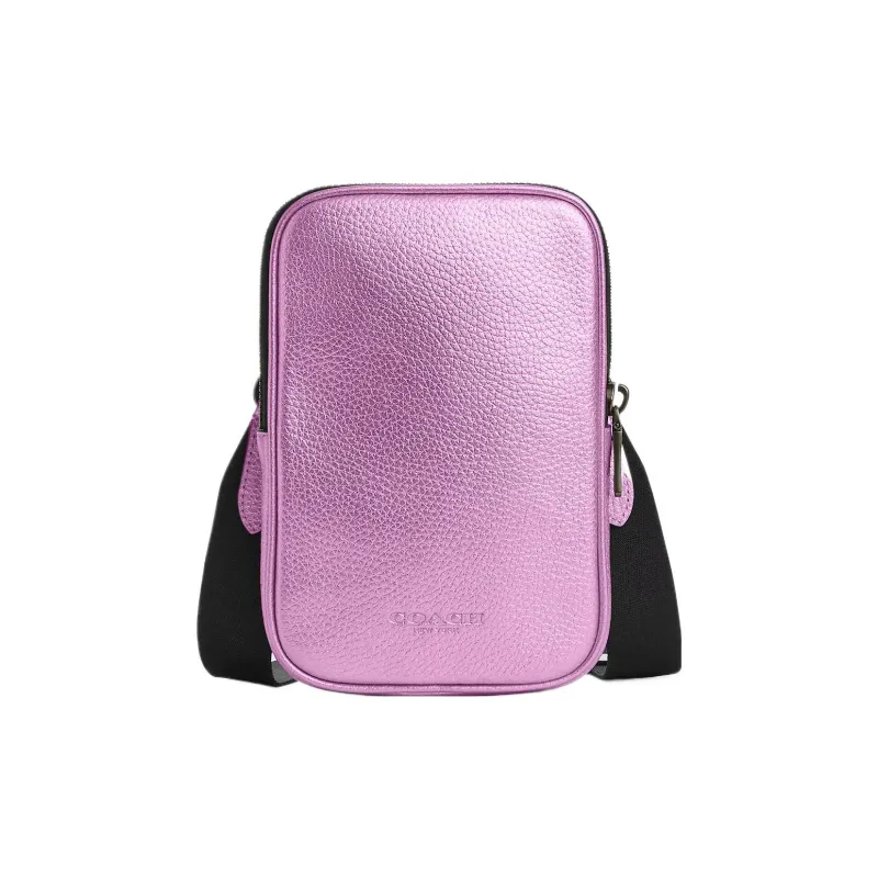 COACH Leather Camera Bags Shoulder Bag Crossbody Bag Mini Women's Black Antique Nickel With Metal Lilac-0