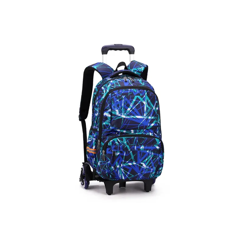 Natural Fish Nylon Backpack Regular Men's Sky Blue Starry Sky/Black Starry Sky/Blue Stripes/Blue Geometric-11