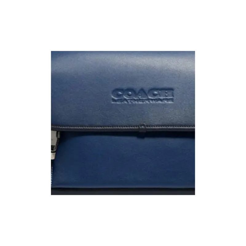 COACH League Cow Leather Cycling Bag, Shoulder Bag, Crossbody Bag Tubas Men's Blue-4