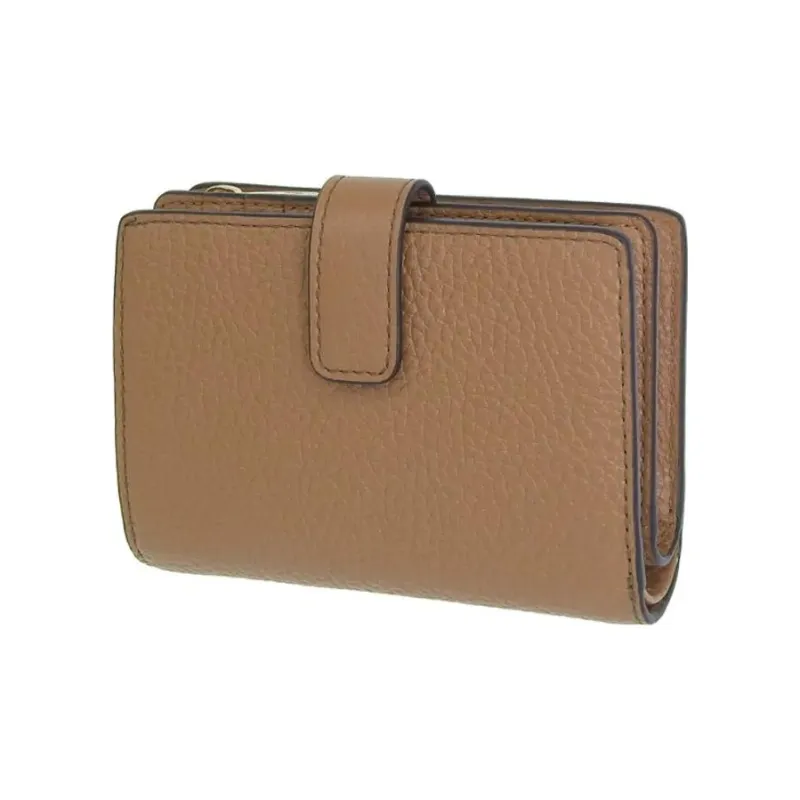 Furla Leather Coin Purse Card Holder Wallet Small Size Women's Brown-2