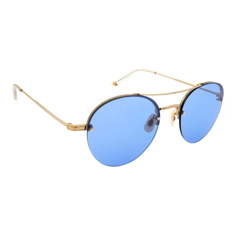 GARRETT LEIGHT Metal Aviator Sunglasses Women's Gold-1