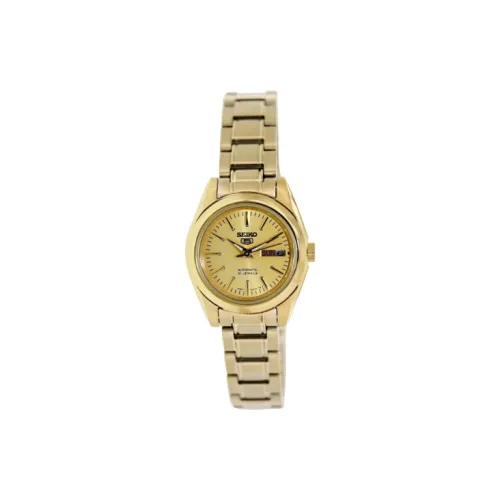 SEIKO Automatic Mechanical Movement Stainless Steel Strap Watch Women's Watch Gold Dial SYMK20K1