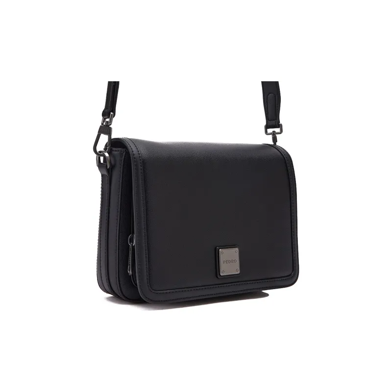 PEDRO Fabric/PU Small Square Bag Crossbody Bag, Shoulder Bag Trumpets Men's Army Green/Black-1
