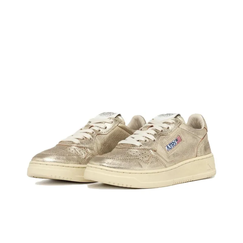 AUTRY Medalist Metallic Leather Sneakers-1
