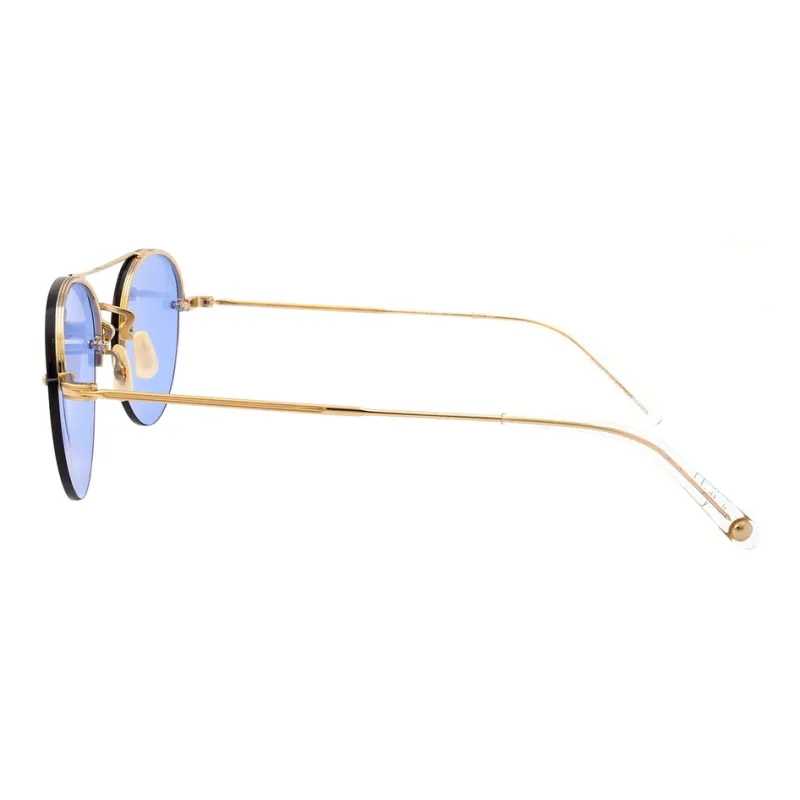 GARRETT LEIGHT Metal Aviator Sunglasses Women's Gold-2