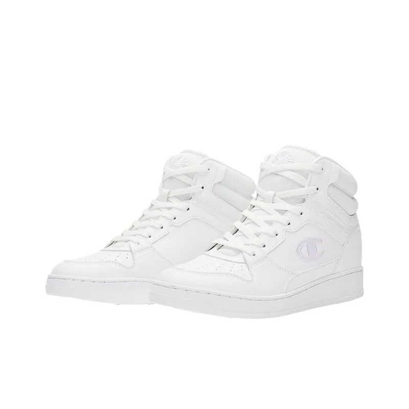 Champion 1919 Trainer Woof Woof Shoes High Top Skateboard Shoes Women's White-2