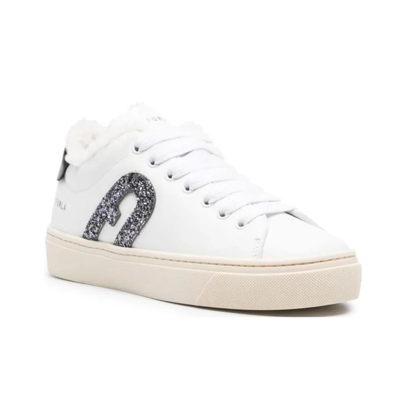 Furla Low Top Skateboard Shoes 4cm Women's White-1