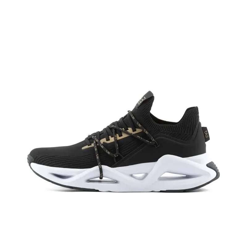 EMPORIO ARMANI EA7 Breathable Low Top Casual Shoes Men's Black-0