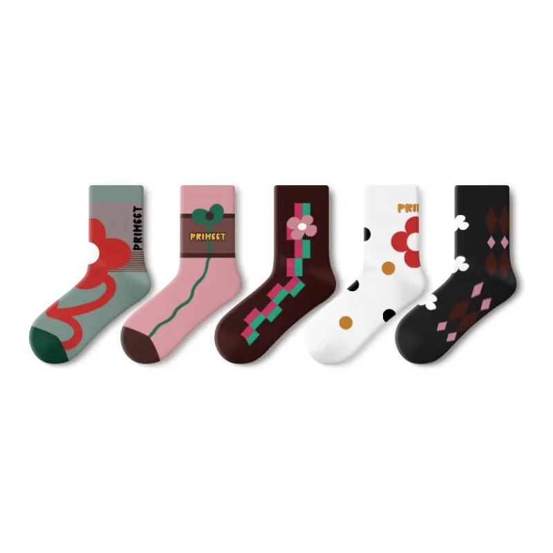 Primeet Mid Calf Socks Women's 5 Pack-38