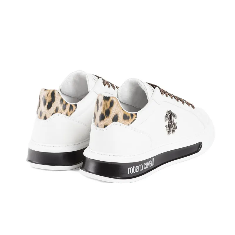 Roberto Cavalli Skateboard Shoes Men's White-4
