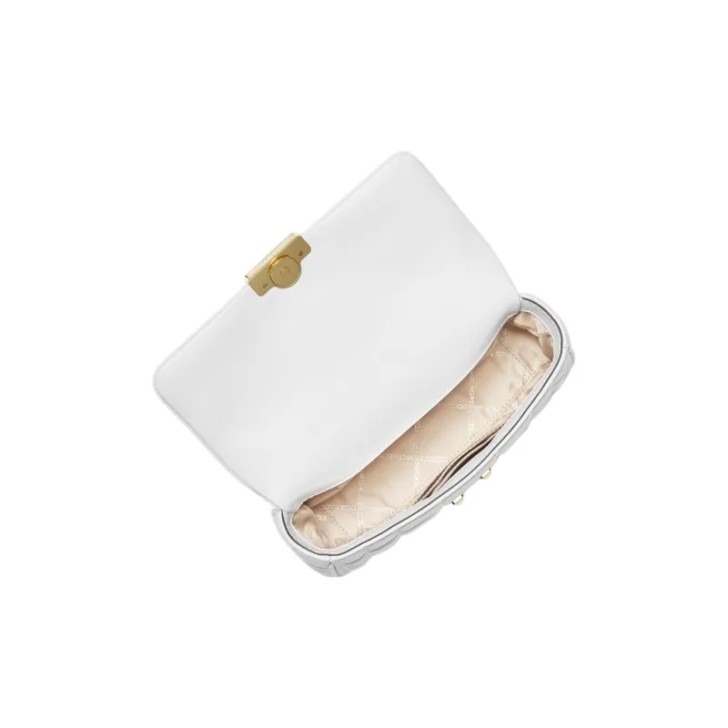 MICHAEL KORS Sheepskin Pillow Bag, Crossbody Bag, Shoulder Bag Small Size Women's White-4