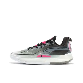 361° DVD2 X Factor Cushioning Anti Slip Wear Resistant Breathability Low Top Basketball Shoes Men's Black White