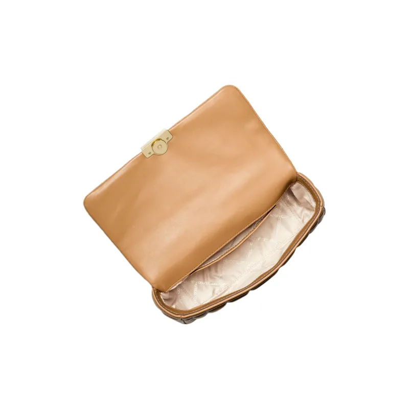 MICHAEL KORS Sheepskin Pillow Bag Handbag Shoulder Bag Large Size Women's Peanut Butter Color-4